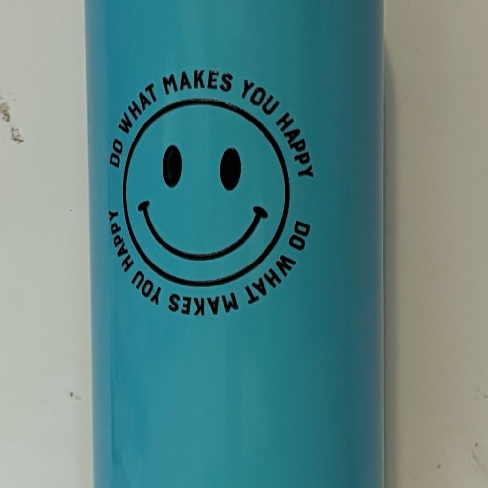 Blue Smiley Face Tumbler